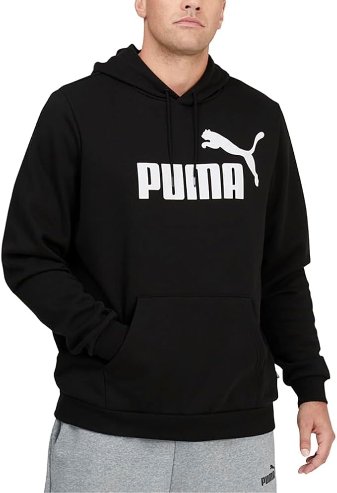 PUMA mens Essentials Logo Fleece Hoodie (Available in Big & Tall)