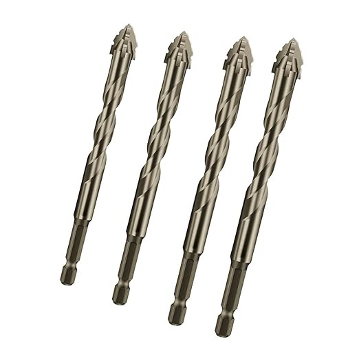 Eccentric Drill Bit Set - High Strength Steel Drill Bits | Four-Flute Eccentric Tool | Metal Bore Kit, Professional Drilling Set, High Hardness Serrated Bevel Tip Borers for Brick and Wood