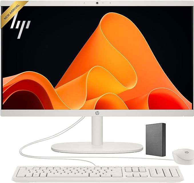 HP 22" All-in-One Desktop PC • Full HD Display • 16GB RAM • 1TB Storage (512GB SSD and 512GB External) • Intel Ultra-efficient Processor • Type-C • Mouse and Keyboard Included • Windows 11 Pro