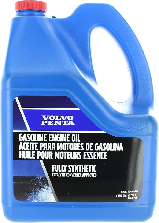 Volvo Penta New OEM 10W-40 Full Synthetic Gasoline Engine Oil, 21681795