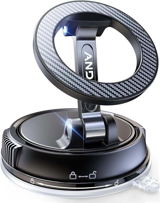 Magsafe Car Phone Holder [78+LBS Strongest Suction and 2400gf Magnetic Force] 360° Adjustable Car Phone Holder for iPhone 17 Pro Max 16 15 14 13 12 Air Plus (Carbon Fiber)