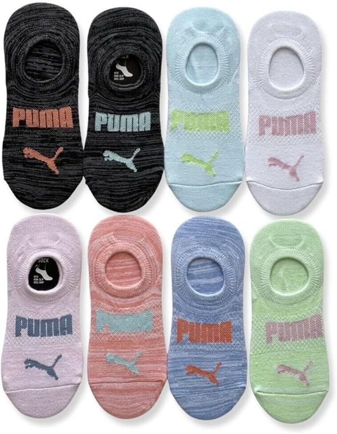 PUMA Women's No Show Sneaker Socks 8 Pack