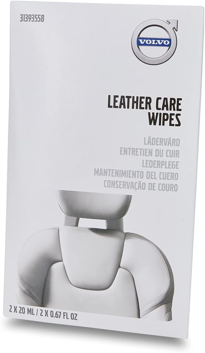 Volvo Genuine Leather Care Wipes Cleans and Conditions