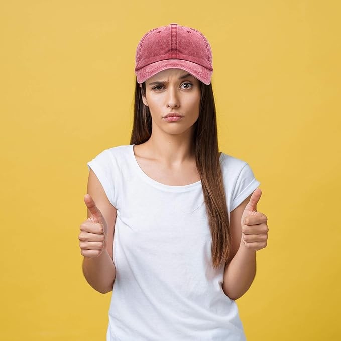 3 Pack Washed Plain Baseball Cap, Retro Adjustable Dad Hats Gift for Men/Women,Unstructured/Cotton