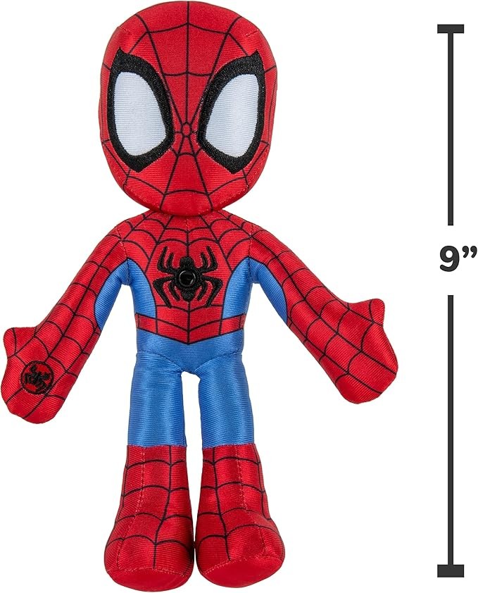 Marvel Spidey and His Amazing Friends Web Flash Spidey Plush - 9-Inch Plush with Light Up Signal - Toys Featuring Your Friendly Neighborhood Spideys