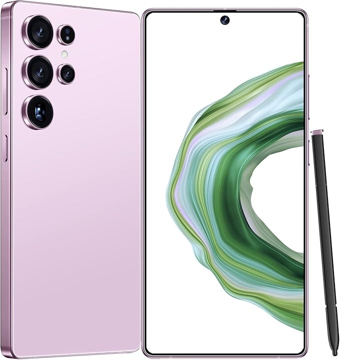 I25 Ultra Smartphone 12+512GB | Android 14 | Snapdragon 8 Gen 3 | 68MP+108MP Dual Camera | 7000mAh Battery | 6.99" FHD+ Display | Outperform Competitors in Speed & Power (Pink)