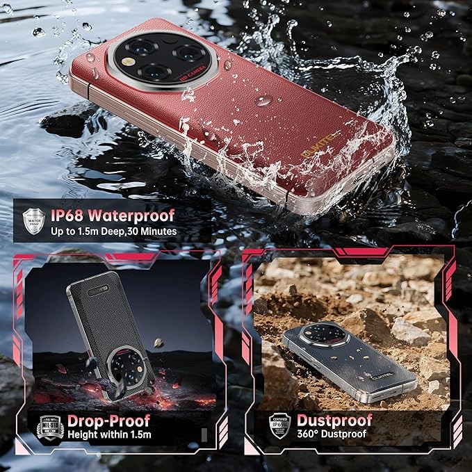 OUKITEL WP210 Rugged Smartphone 5G - Android 15 Cell Phone, 36GB+512GB, 6.7" FHD+ AMOLED, MTK Dimensity 8200, 8800mAh Battery Rugged Phones, 108MP Camera, Fingerprint, NFC, WiFi 6, 2025
