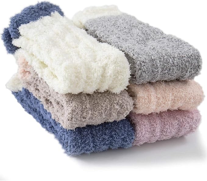 TEHOOK Warm & Cozy Gifts for Women, Fluffy Fuzzy Sock, Plush Sleeping Slipper Socks - Soft Warm Fabric