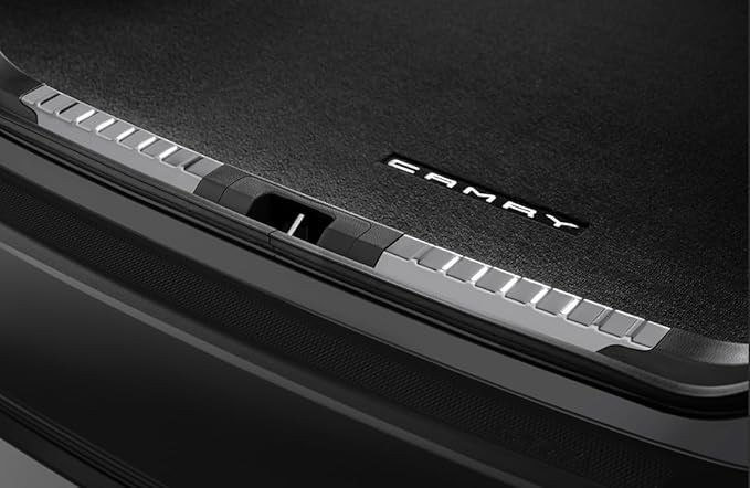 Toyota Camry Illuminated Door Sill Protector, LED White Light, Brushed Finish with Logo