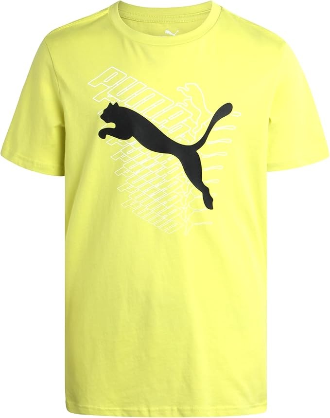 PUMA Boys T-Shirt - Cat Logo T-Shirt for Boys - Athletic Crewneck Short Sleeve Tee (S-XL)