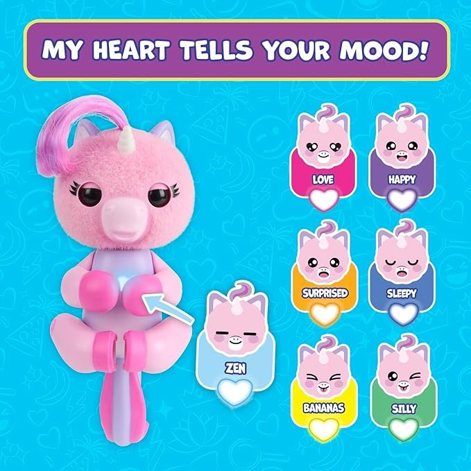 Magic Moods Interactive Baby Unicorn, Mimi (Pink), Tells Fortune and Mood, 70+ Sounds & Reactions (Ages 5+)