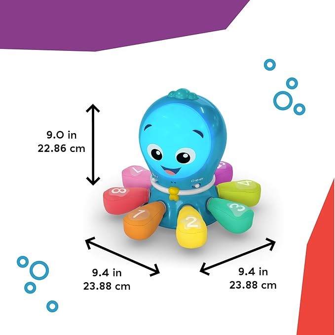 Baby Einstein Ocean Explorers Go Opus Go 4-in-1 Crawl & Chase Activity Learning Toy, Music and Lights, Ages 3 Months to 5 Years