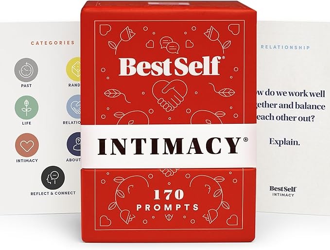 BestSelf Intimacy Deck – 170 Conversation Cards for Couples, Fun and Romantic Card Game for Deeper Connection and Pillow Talk
