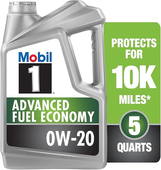 Mobil 1 Advanced Fuel Economy Fully Synthetic Motor Oil 0W-20, 5 quarts